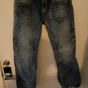 Rock Revival Men's Dark Blue Relaxed Jeans